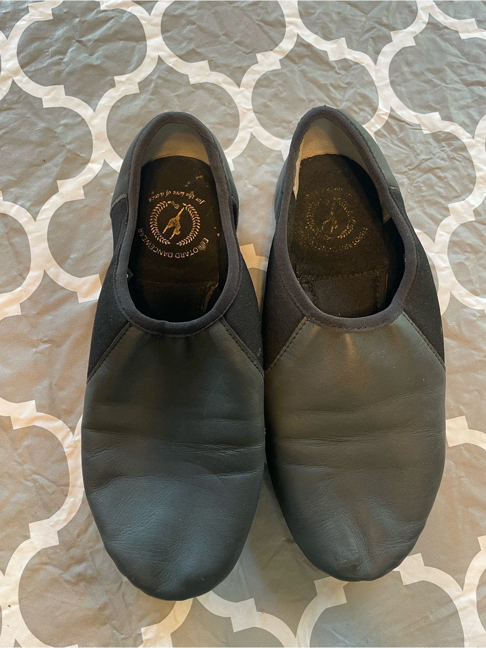 Eurotard split sole black leather jazz shoes size women’s 10 dance turn